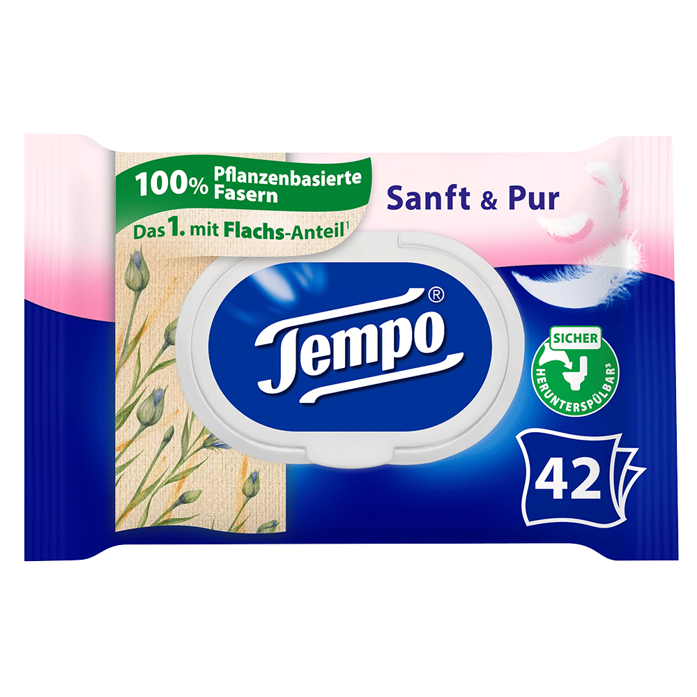 Bild: Tempo Feuchtes Toilettenpapier sanft & pur 