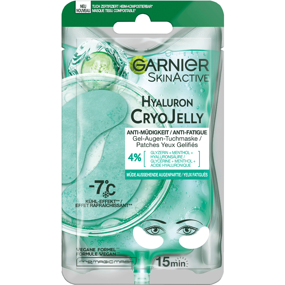 Bild: GARNIER SKIN ACTIVE Cryo Jelly Gel-Augen-Tuchmaske 