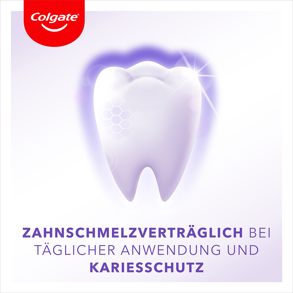 Bild: Colgate Max White Purple Reveal Instant Whitening-Zahnpasta 