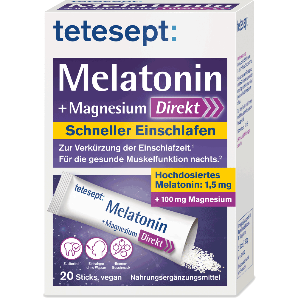 Bild: tetesept: Melatonin + Magnesium Direkt 