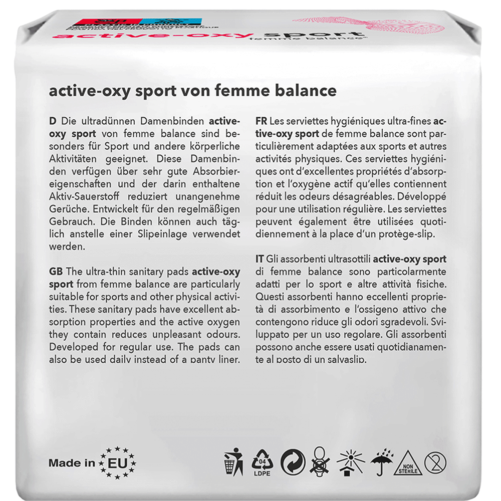 Bild: femme balance Active-Oxy Sport Binden 