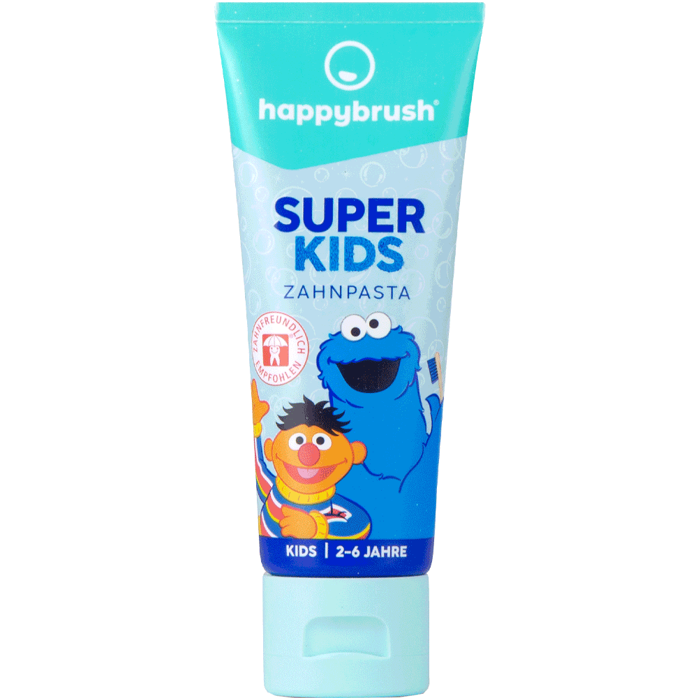 Bild: happybrush Super Kids Zahnpasta 2-6 Jahre 