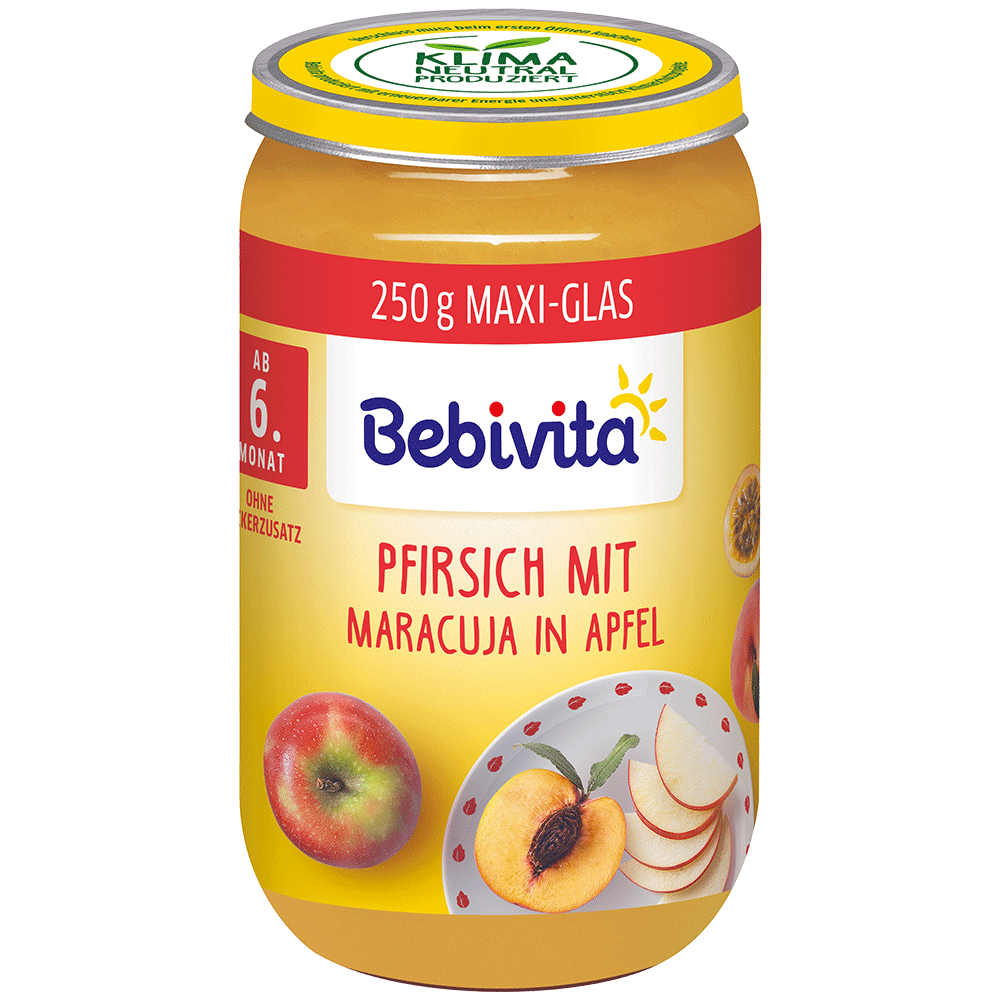 Bild: Bebivita Pfirsich mit Maracuja in Apfel 