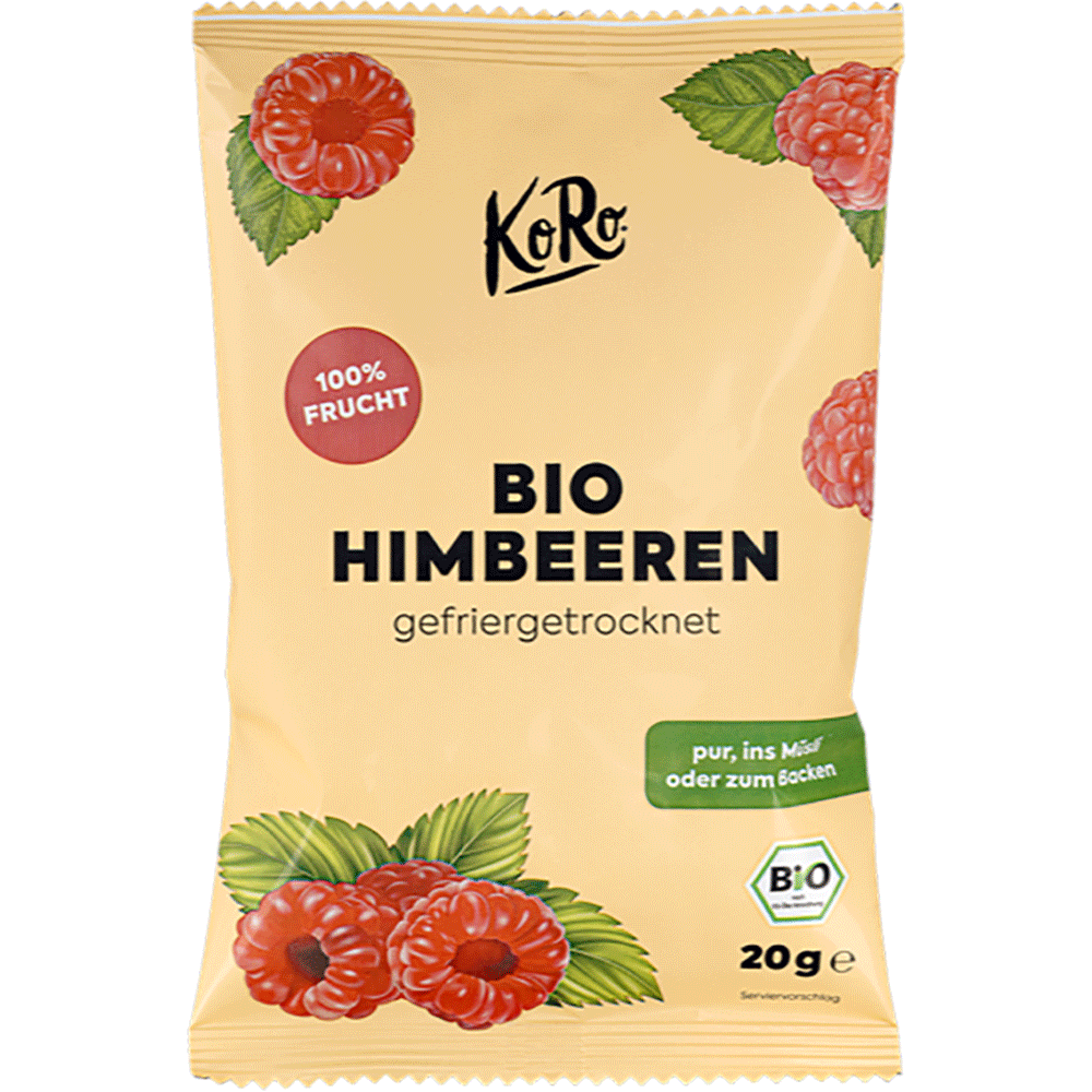 Bild: KoRo Gefriergetrocknete Himbeeren 