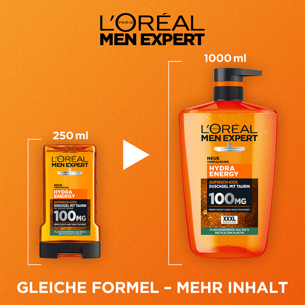 Bild: L'ORÉAL PARIS MEN EXPERT Hydra Energy Aufwach-Kick Duschgel 