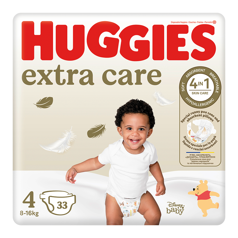 Bild: Huggies Extra Care Windel Größe 4, 8kg - 16kg 