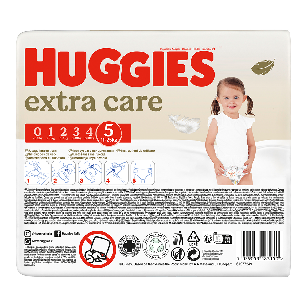 Bild: Huggies Extra Care Windel Größe 5, 11kg - 25kg 