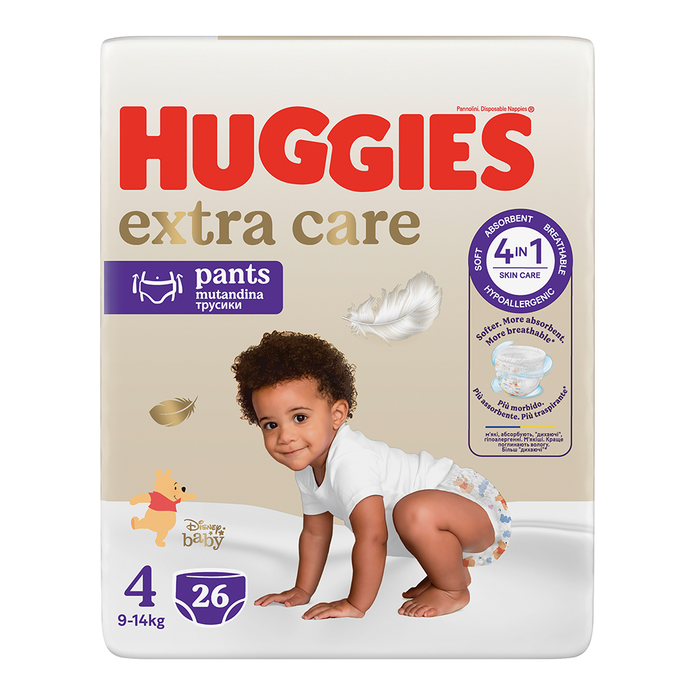 Bild: Huggies Extra Care Pants Größe 4, 9kg - 14kg 