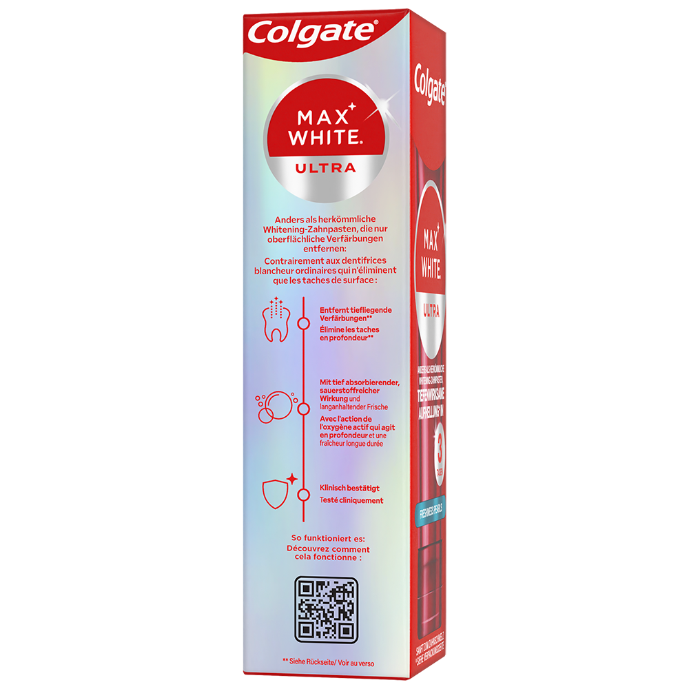 Bild: Colgate Zahnpasta Max White Ultra Freshness Pearls 