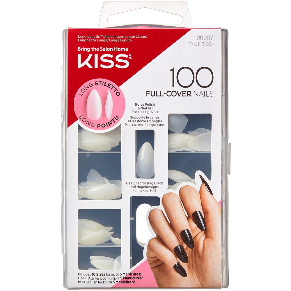 Bild: KISS 100 Full Cover Nails Long Stilettos 