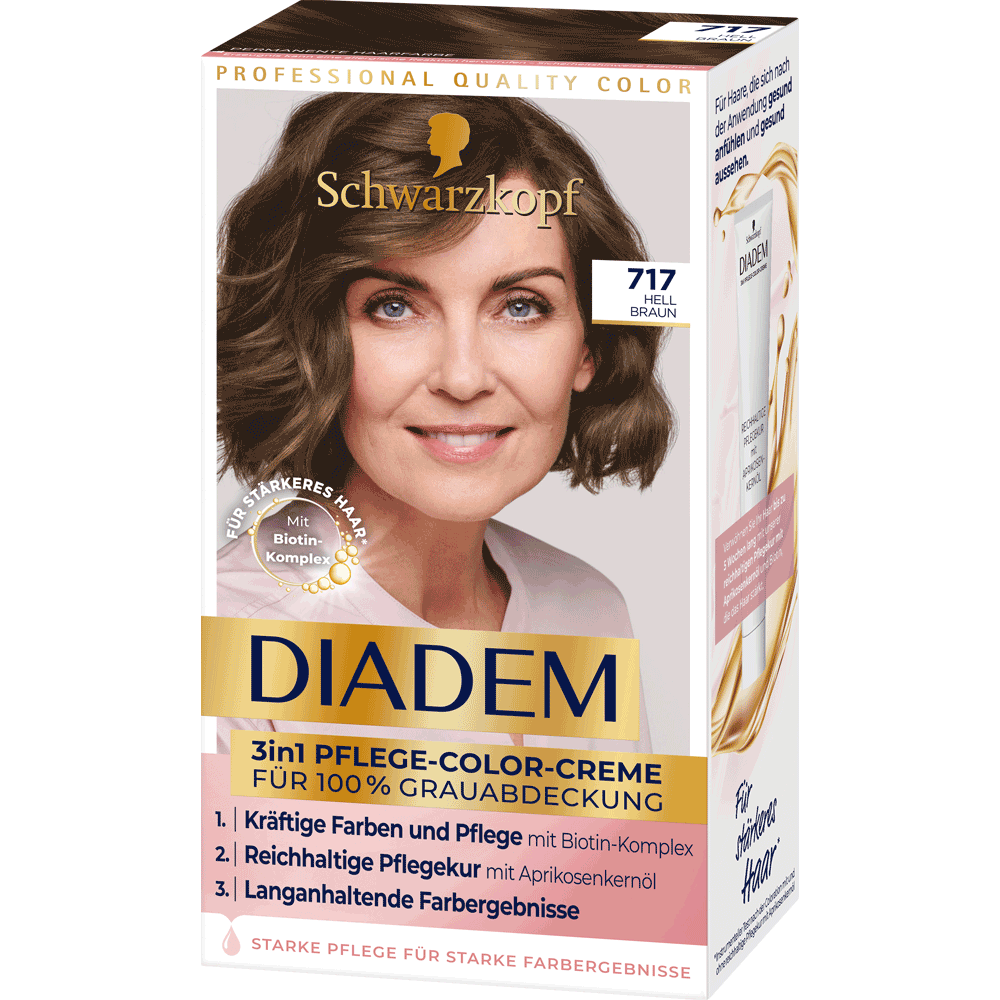 Bild: Schwarzkopf Diadem Seiden-Color-Creme hellbraun