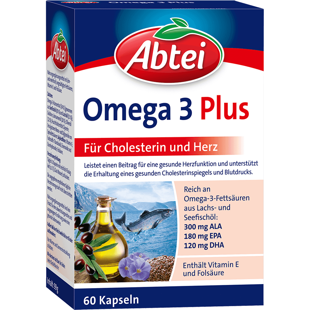 Bild: Abtei Omega 3 Plus Kapseln 