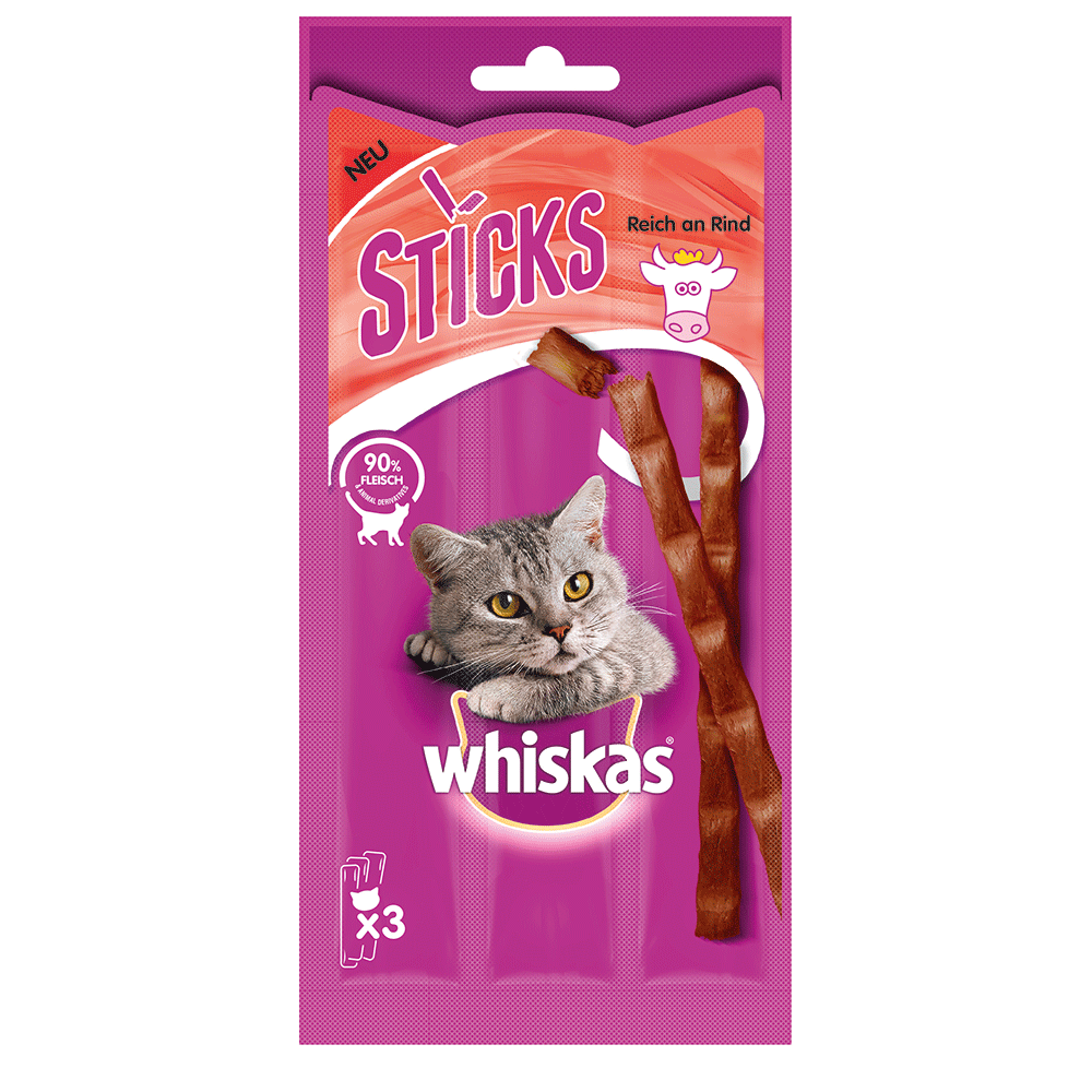 Bild: Whiskas Sticks Reich an Rind 