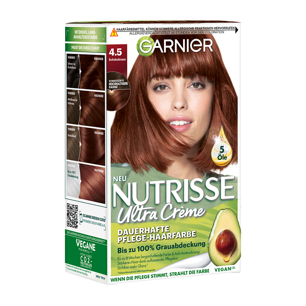 Bild: GARNIER Nutrisse Creme Coloration schokobraun