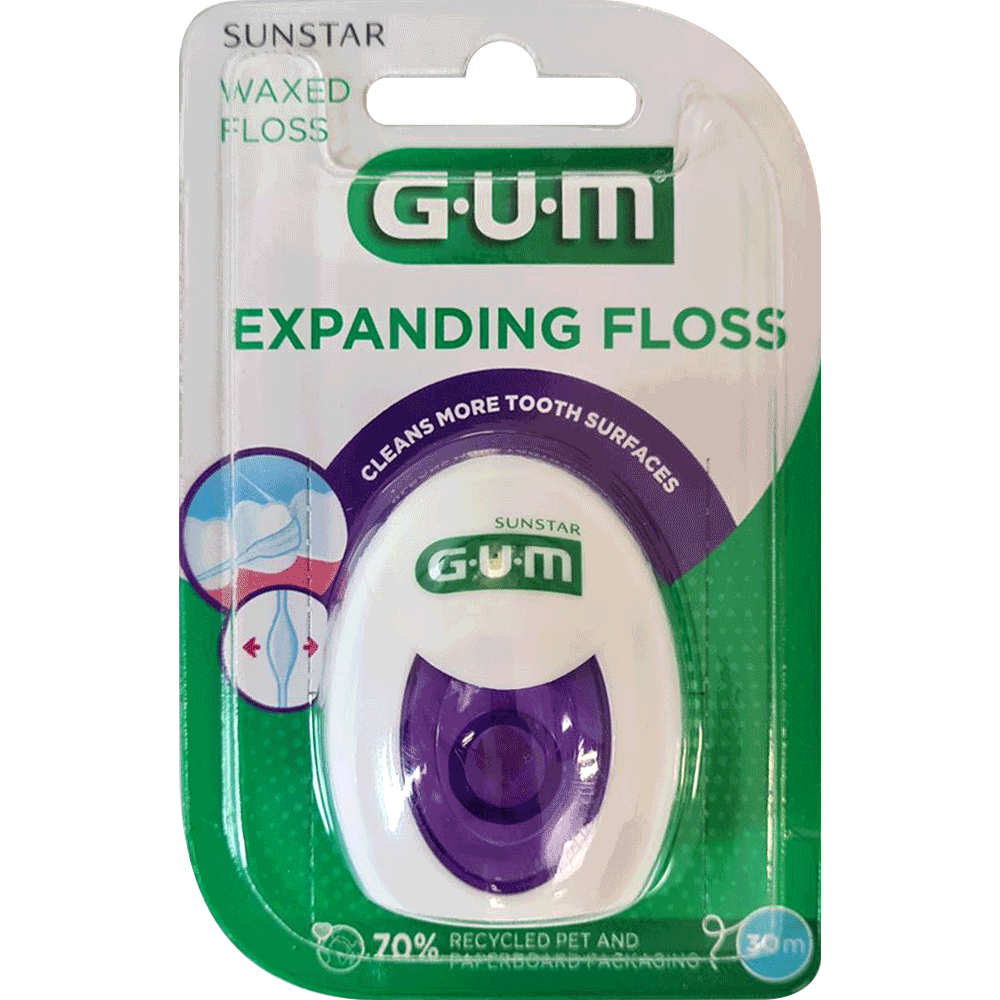 Bild: GUM EXPANDING FLOSS Zahnseide leicht gewachst 