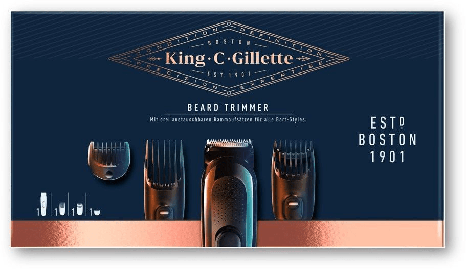 Bild: Gillette King C.  kabelloser Barttrimmer für Männer 