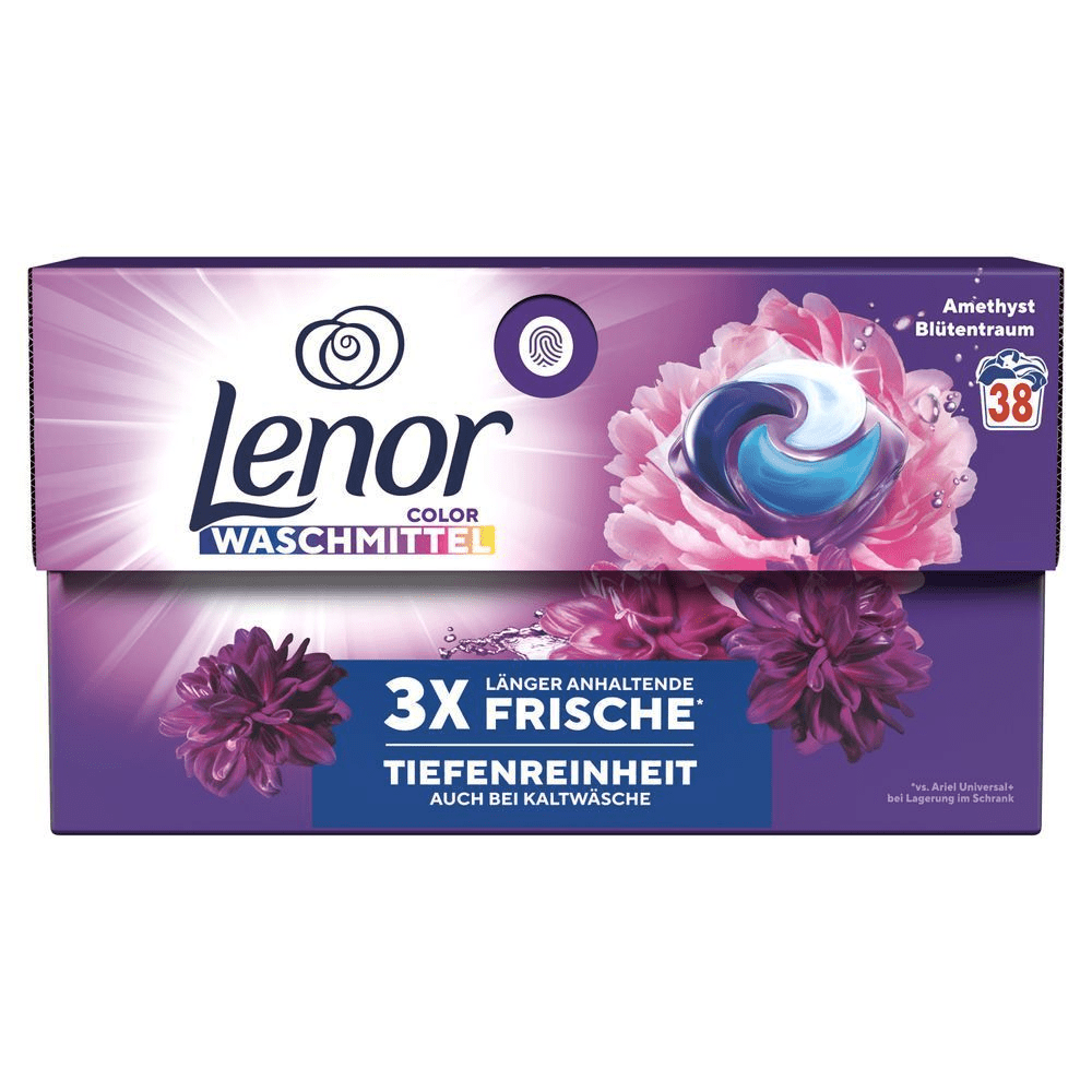 Bild: Lenor Waschmittel PODS Color Amethyst Blütentraum 