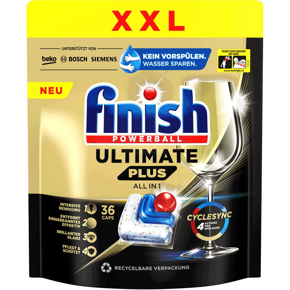 Bild: finish Ultimate Plus All in 1 Geschirrspültabs 