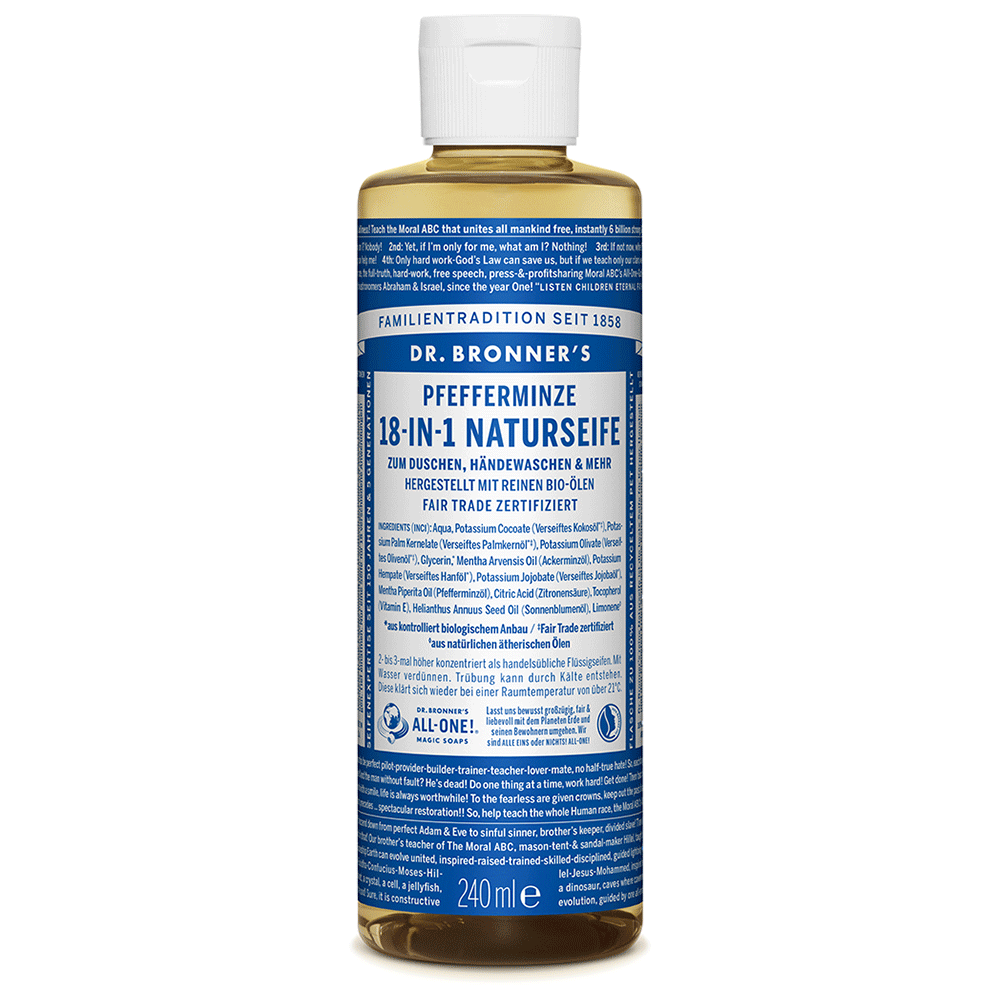 Bild: Dr. Bronner's 18-in-1 Naturseife Pfefferminze 240ml