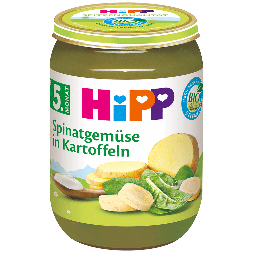 Bild: HiPP Spinatgemüse mit Kartoffeln 