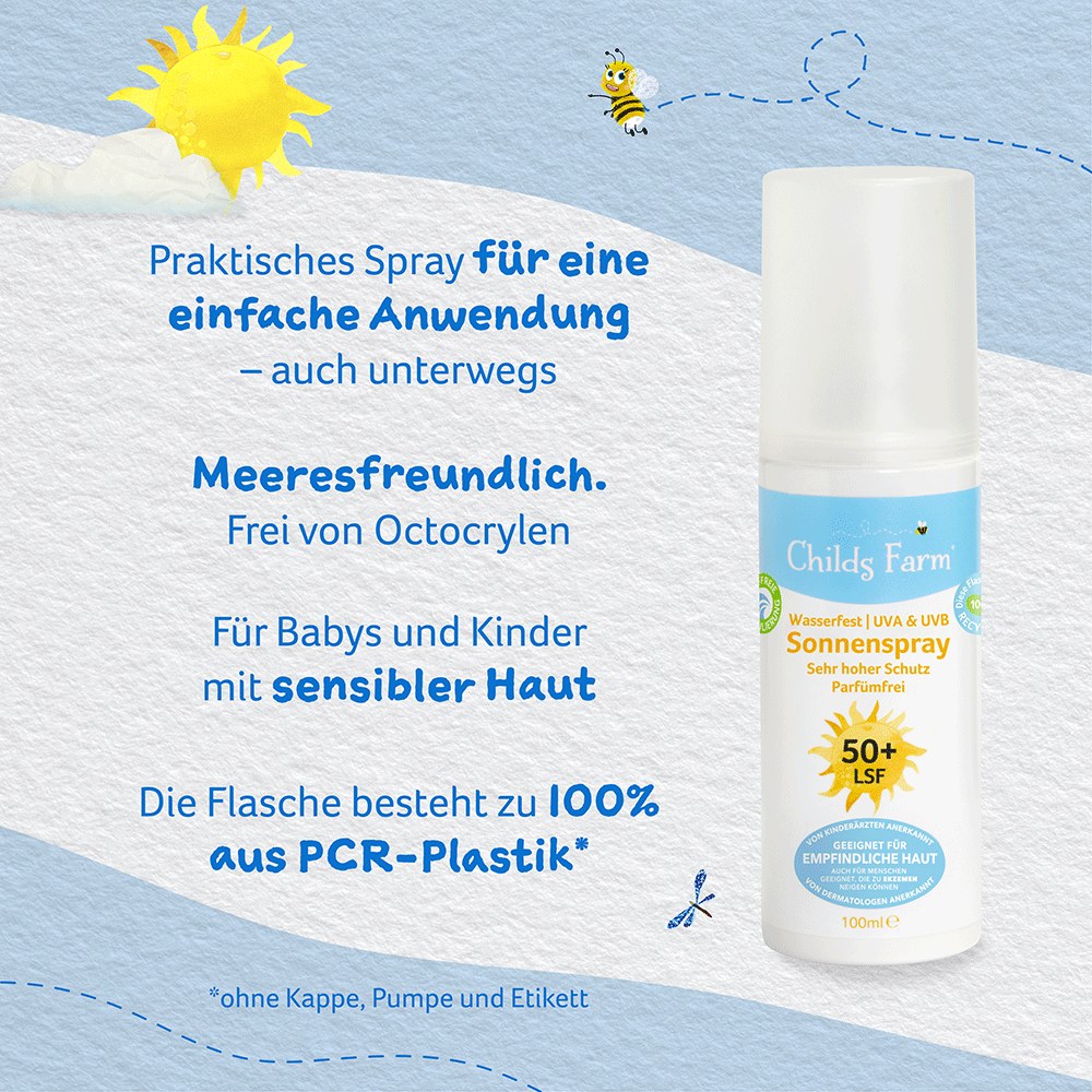 Bild: Childs Farm Sonnenlotion Spray LSF 50+ 