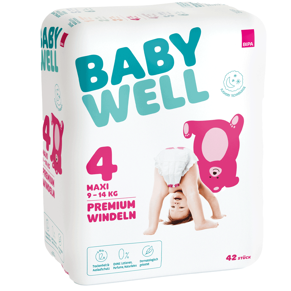 Bild: BABYWELL Premium Windeln Größe 4, 9-14 kg 