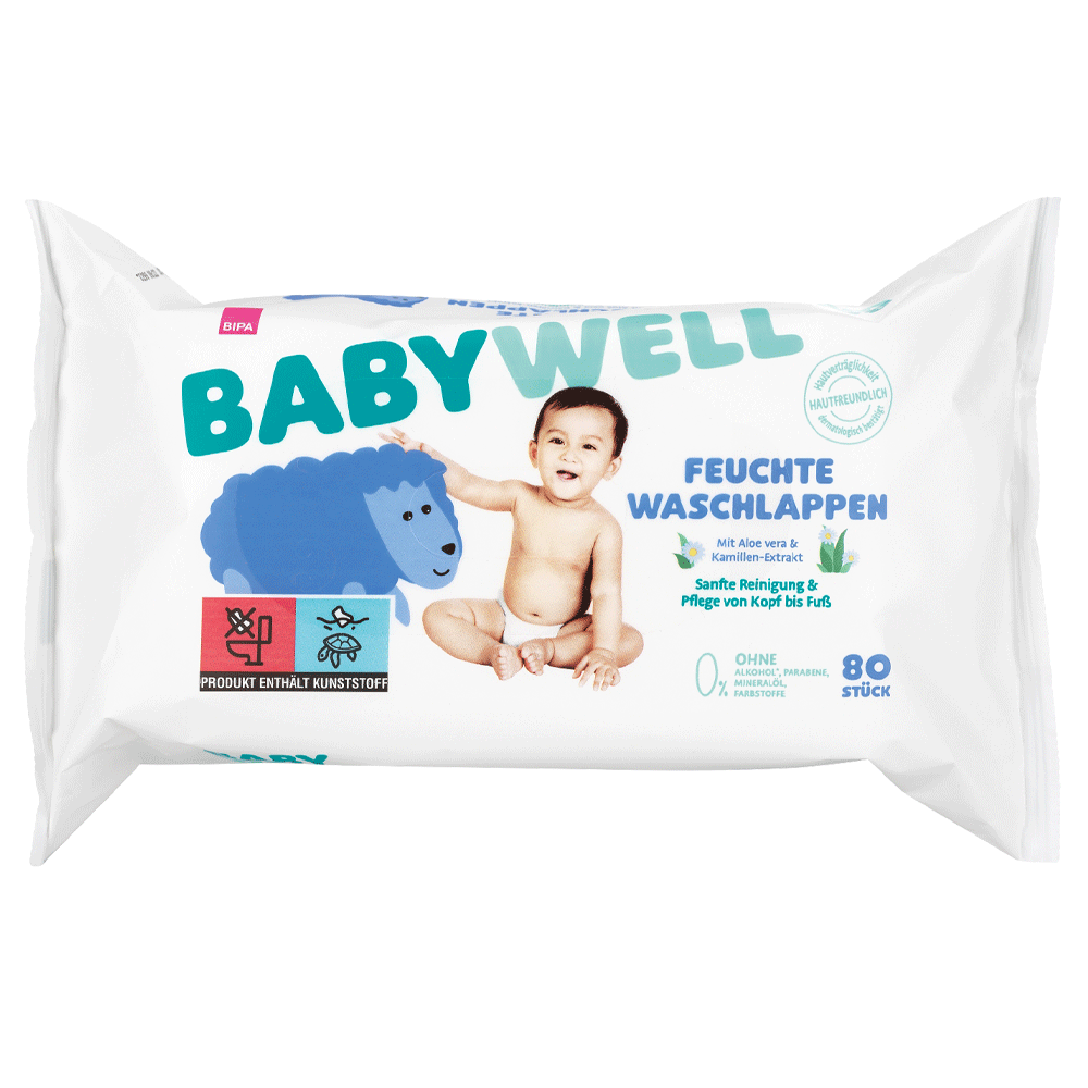 Bild: BABYWELL Feuchte Waschlappen 