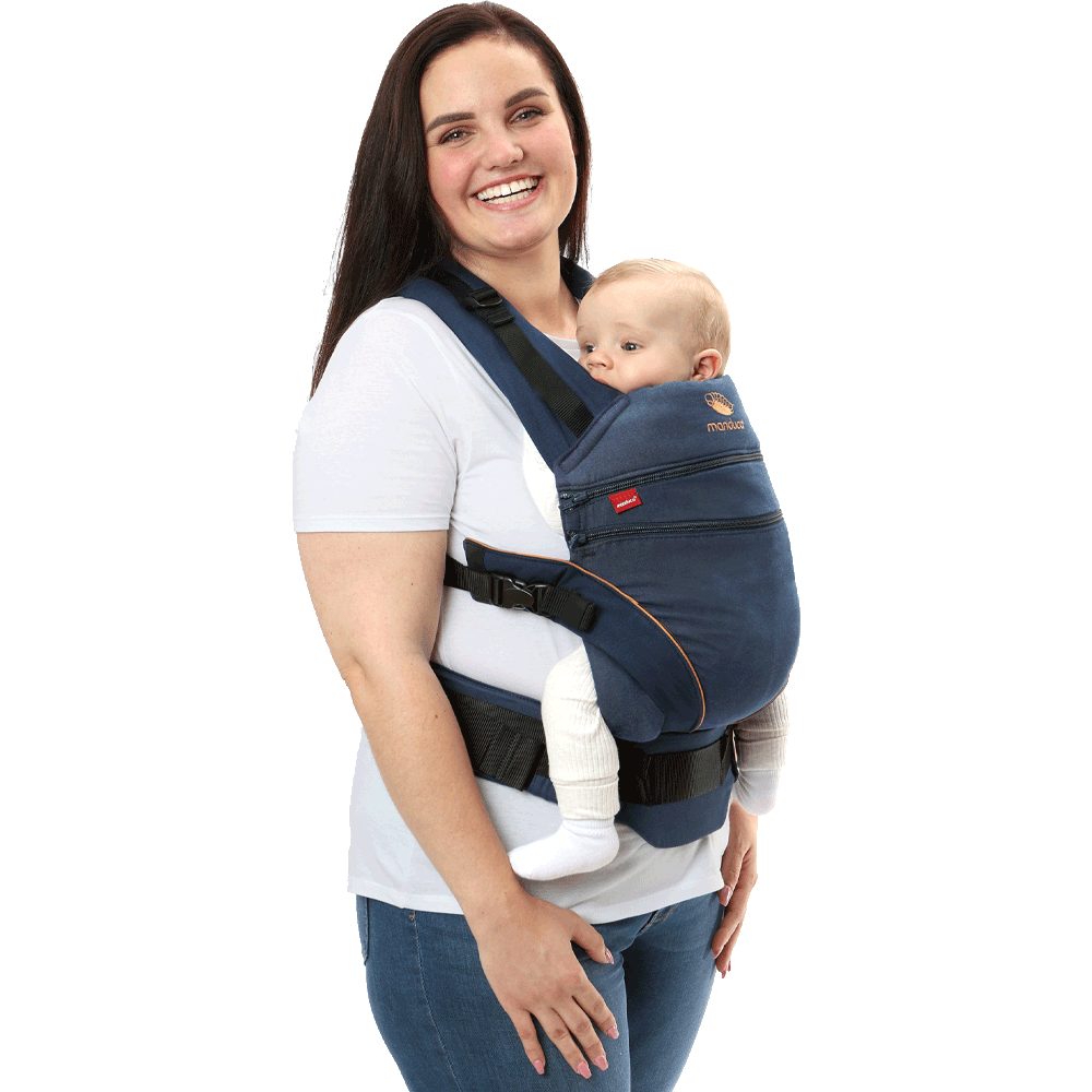 Bild: Manduca XT Cotton Babytrage Denimblue-Toffee