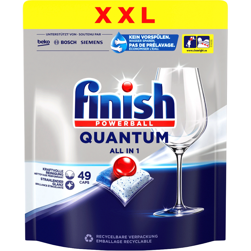 Bild: finish Powerball Quantum All in 1 Geschirrspültabs 