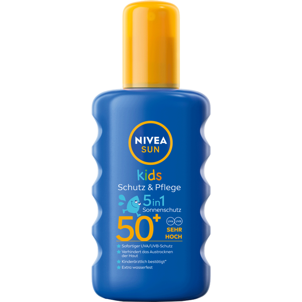 Bild: NIVEA Sun Pflegender Kinder Sonnenspray farbig LSF 50+ 