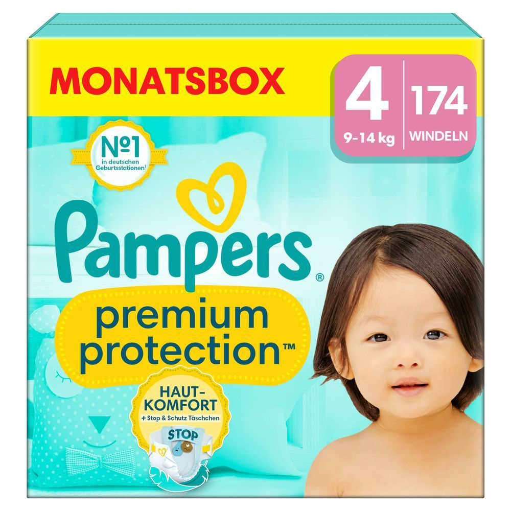 Bild: Pampers Premium Protection Größe 4, 9kg - 14kg 