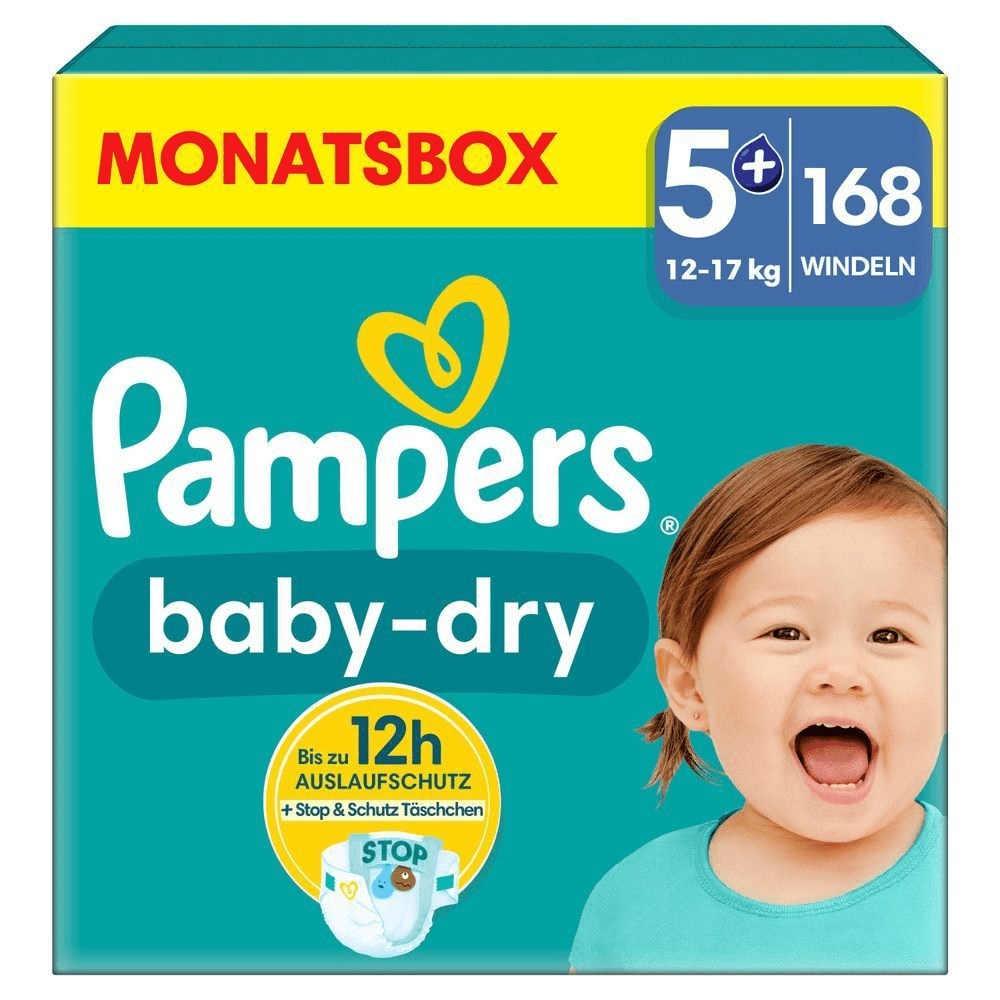 Bild: Pampers Baby-Dry Größe 5+, 12kg - 17kg 