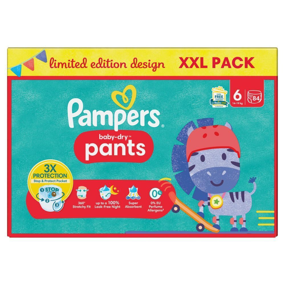 Bild: Pampers Baby-Dry Pants Größe 6, XXL PACK 