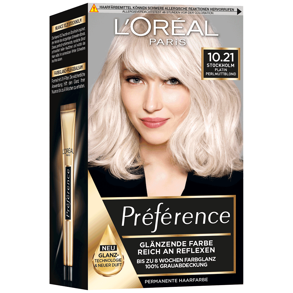 Bild: L'ORÉAL PARIS Préférence Haarfarbe platinperlmuttblond