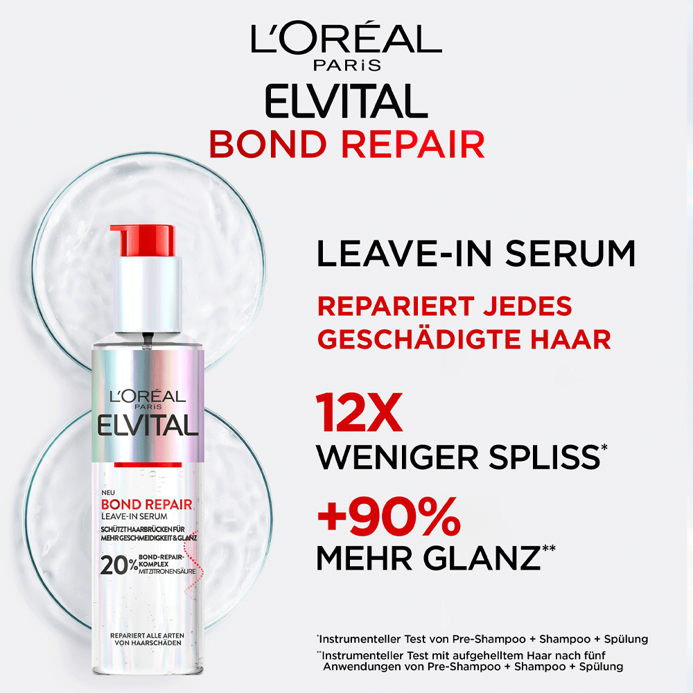 Bild: L'ORÉAL PARIS ELVITAL Bond Reapir Leave in Serum 