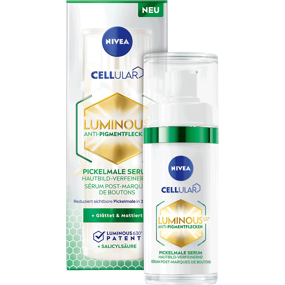 Bild: NIVEA Cellular Luminous 630° Anti-Pigmentflecken Pickelmale Serum 