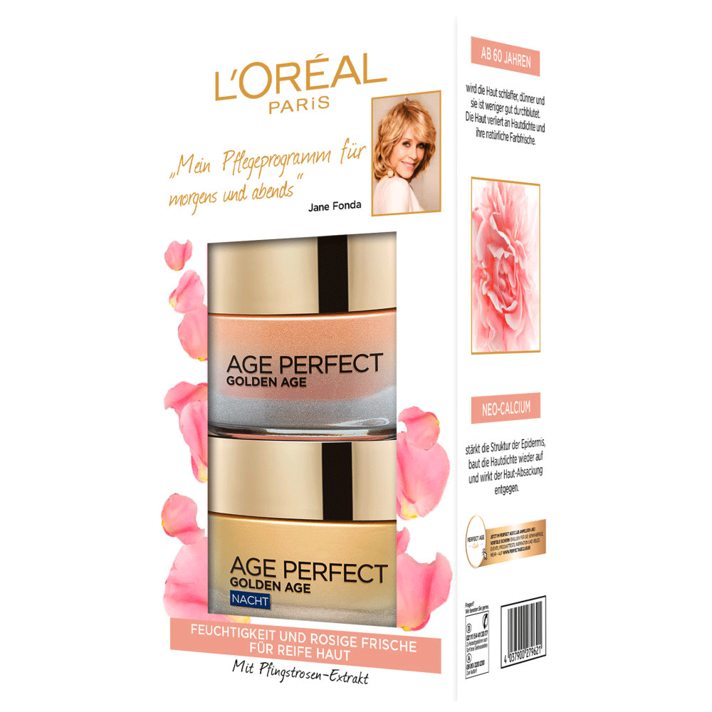 Bild: L'ORÉAL PARIS Age Perfect Gesichtscreme Set Golden Age Pfingstrosen Extrakt 