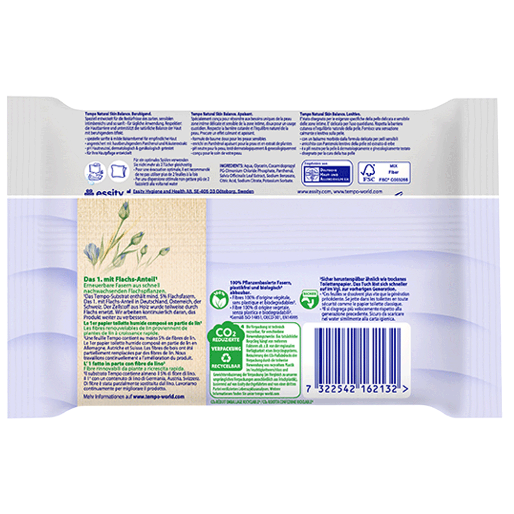 Bild: Tempo Feuchtes Toilettenpapier Natural Skin Balance 