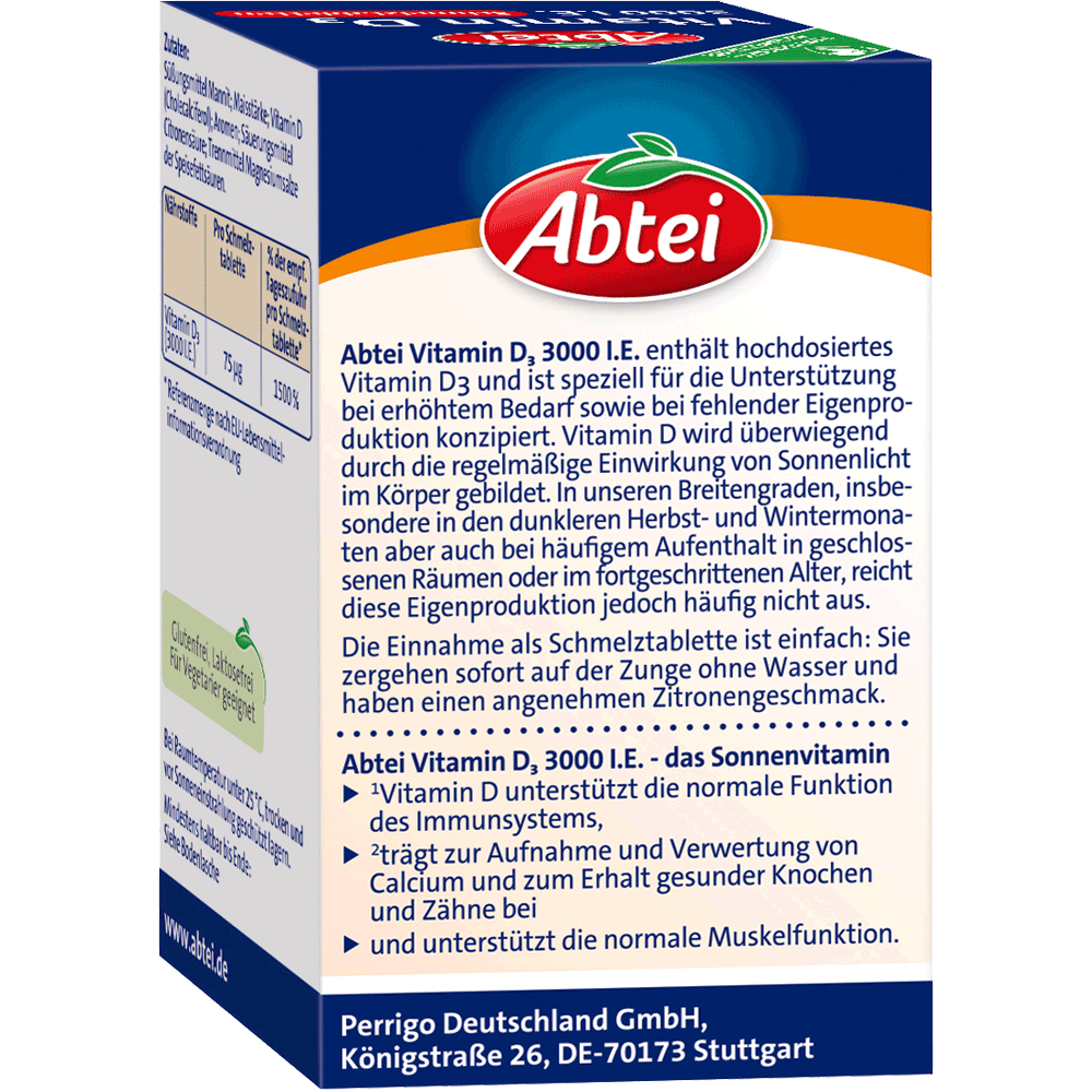 Bild: Abtei Vitamin D3 3000 I.E. 