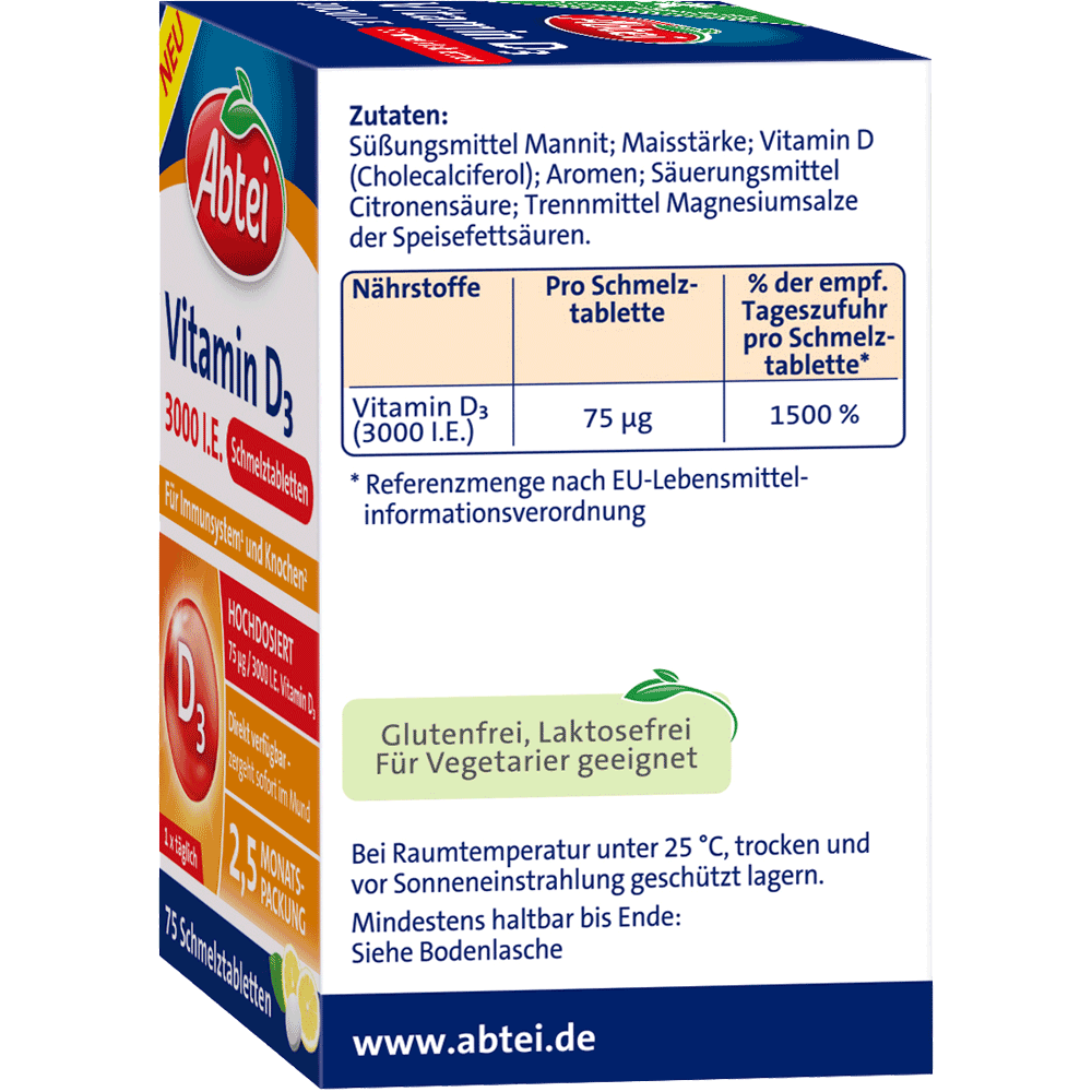 Bild: Abtei Vitamin D3 3000 I.E. 