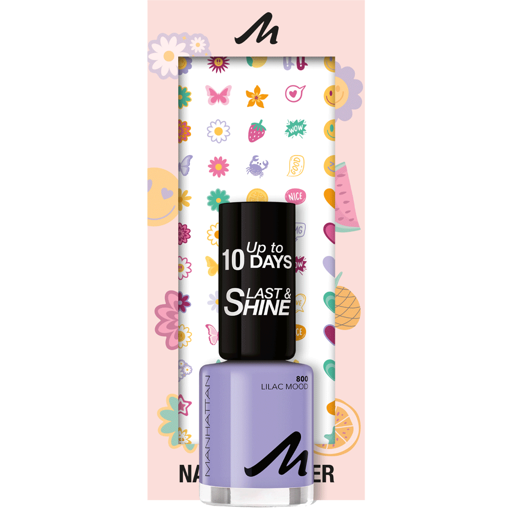 Bild: MANHATTAN Geschenkset Last & Shine Nagellack + Nagelsticker Lilac Mood