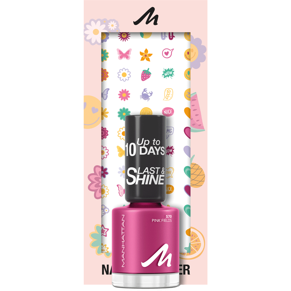 Bild: MANHATTAN Geschenkset Last & Shine Nagellack + Nagelsticker Pink Fields