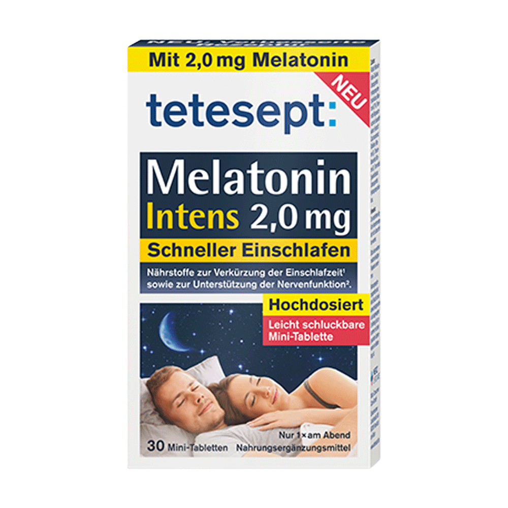 Bild: tetesept: Melatonin Intens 2.0 mg 