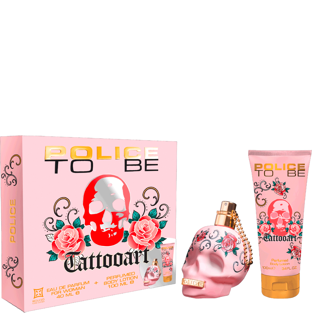 Bild: Police to be Tattooart Woman Geschenkset Eau de Parfum 40 ml + Duschgel 100 ml 