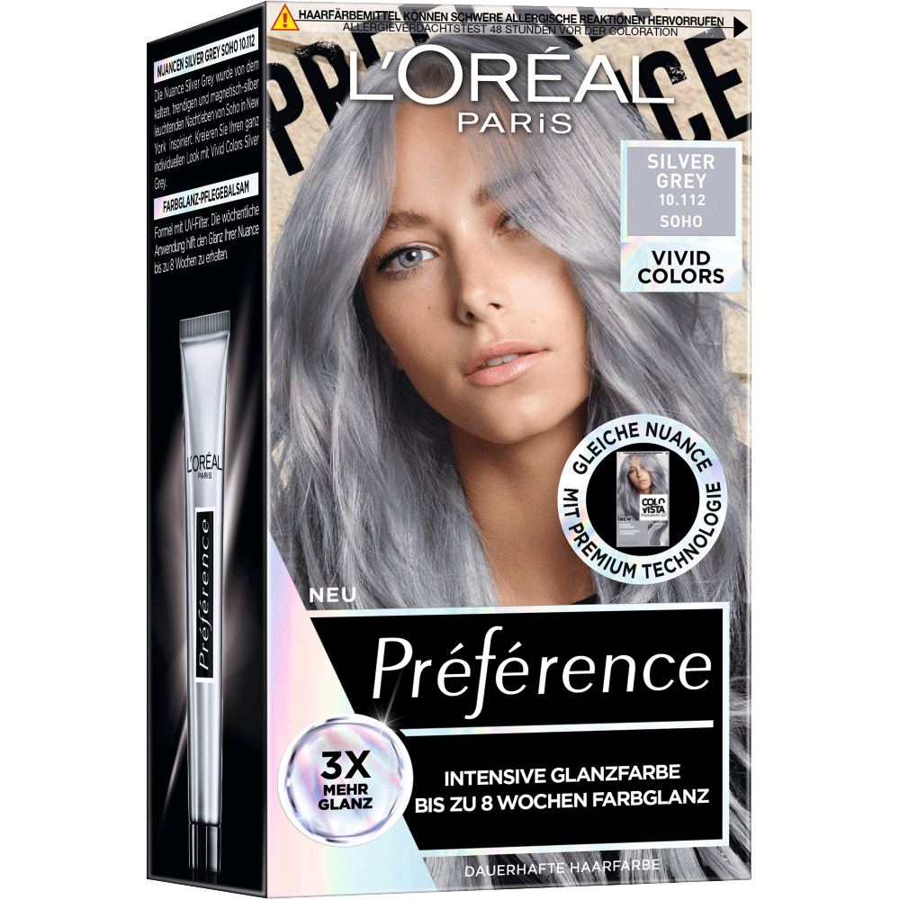 Bild: L'ORÉAL PARIS Préférence Haarfarbe Silver Grey