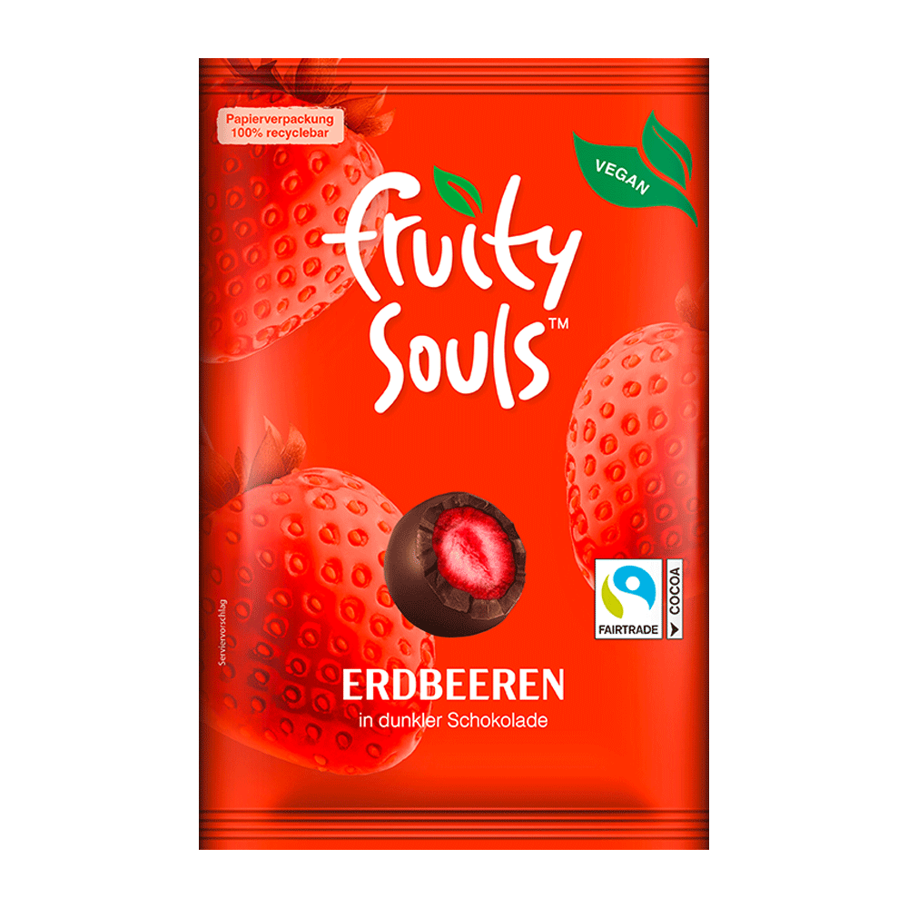 Bild: Fruity souls Erdbeeren in dunkler Schokolade 