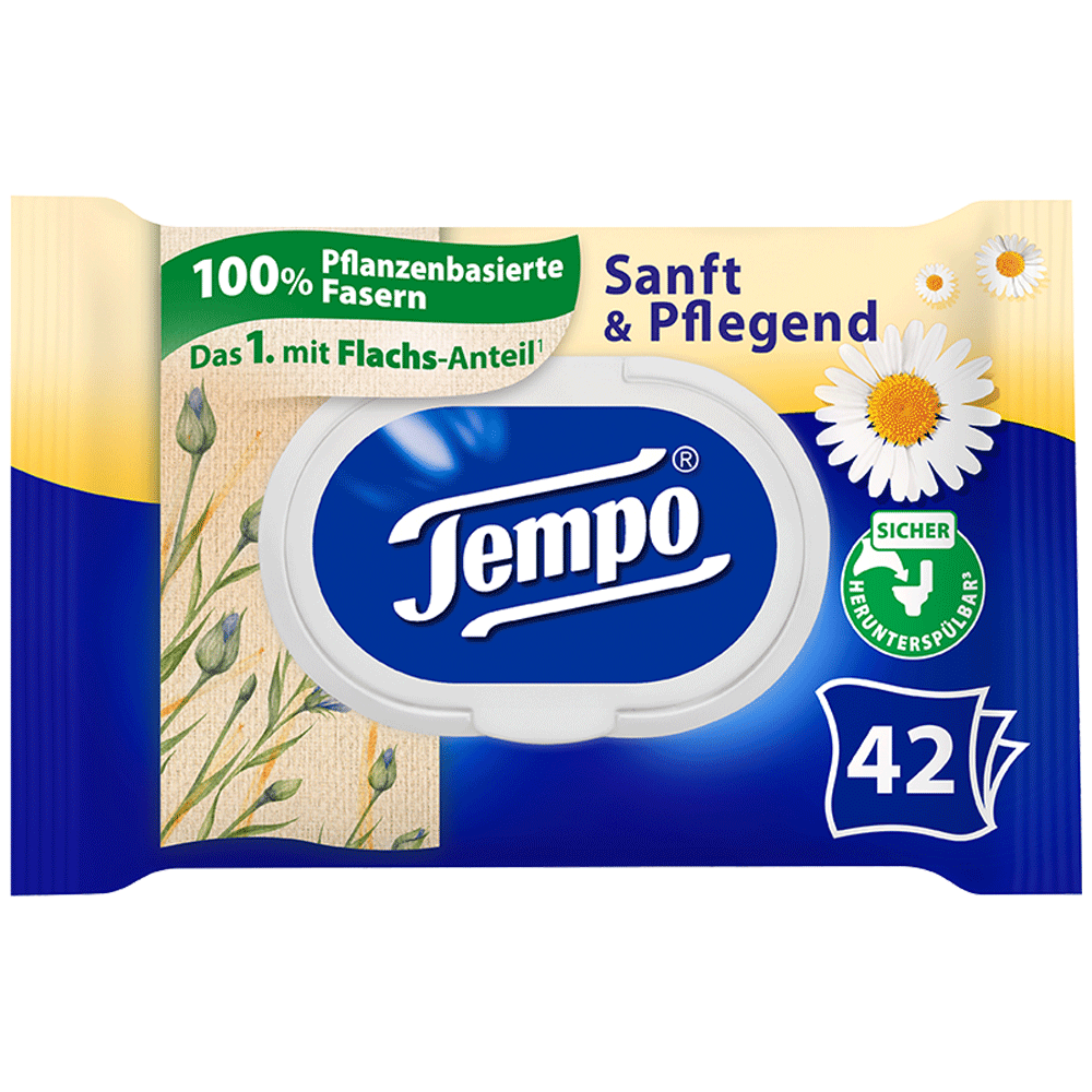 Bild: Tempo Feuchtes Toilettenpapier sanft & pflegend 