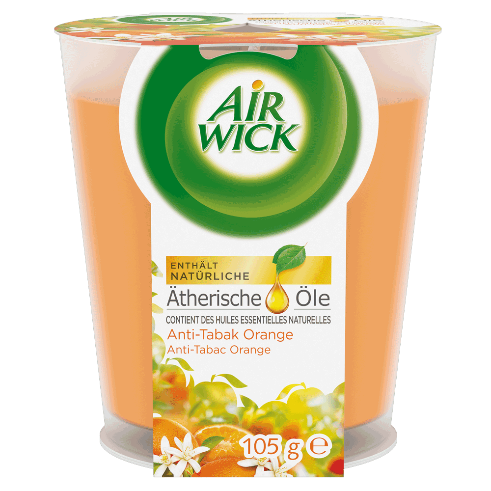 Bild: AIRWICK Wohlfühlkerze Anti-Tabak Orange 