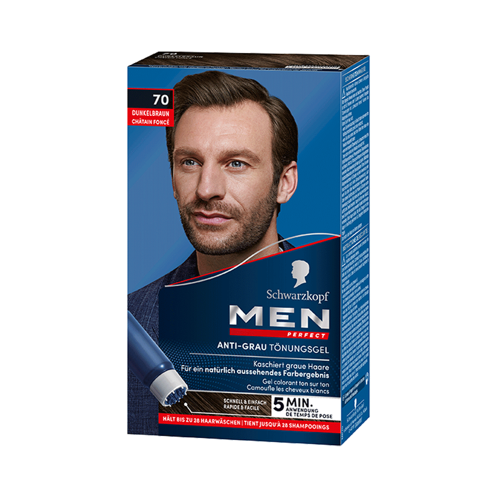 Bild: Schwarzkopf Men Perfect Anti Grau Tönungsgel dunkelbraun