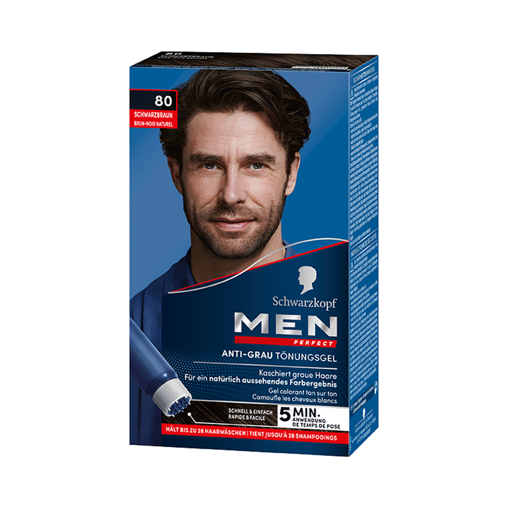 Bild: Schwarzkopf Men Perfect Anti Grau Tönungsgel schwarzbraun